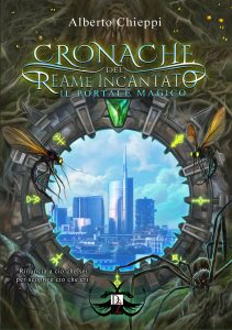 La copertina di Cronache del reame incantato 3 - Il portale magico, realizzata da Antonello Venditti.