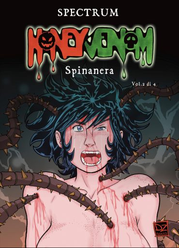 La cover del fumetto Honey Venom - Spinanera 2, realizzata da Spectrum, sceneggiatore del comics.